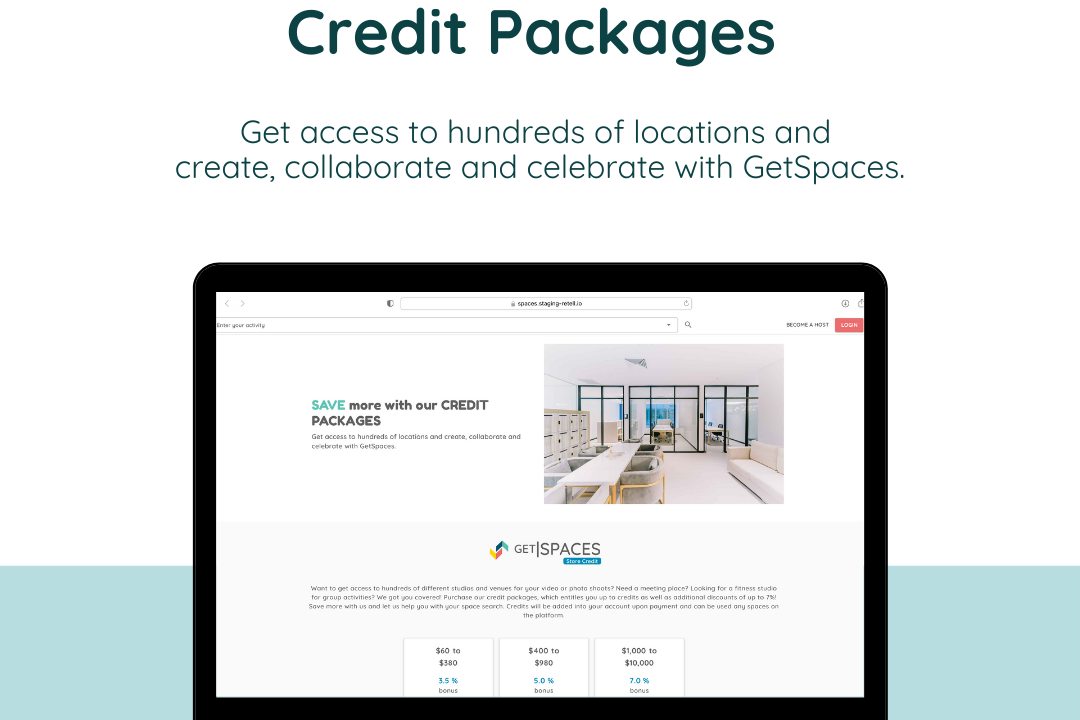 Space Credit Package for Corporates and Consumers!